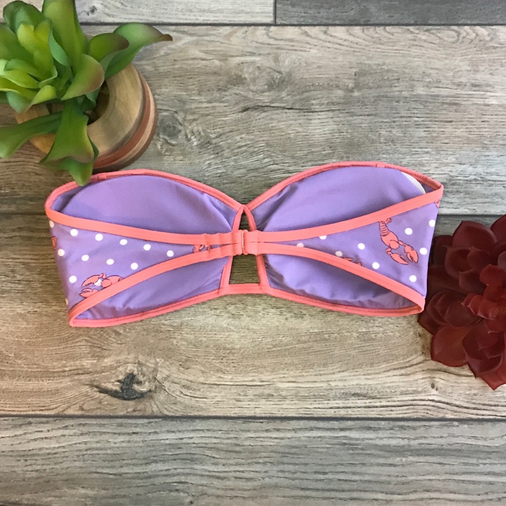 Aerie Strapless Swim Top - Lobsters - Picture 2 of 3